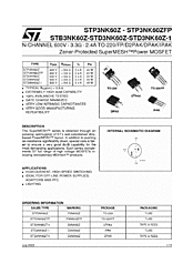 DataSheet STB3NK60Z pdf